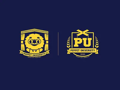 Puppet University crests crest cute illustration merch puppet university vector