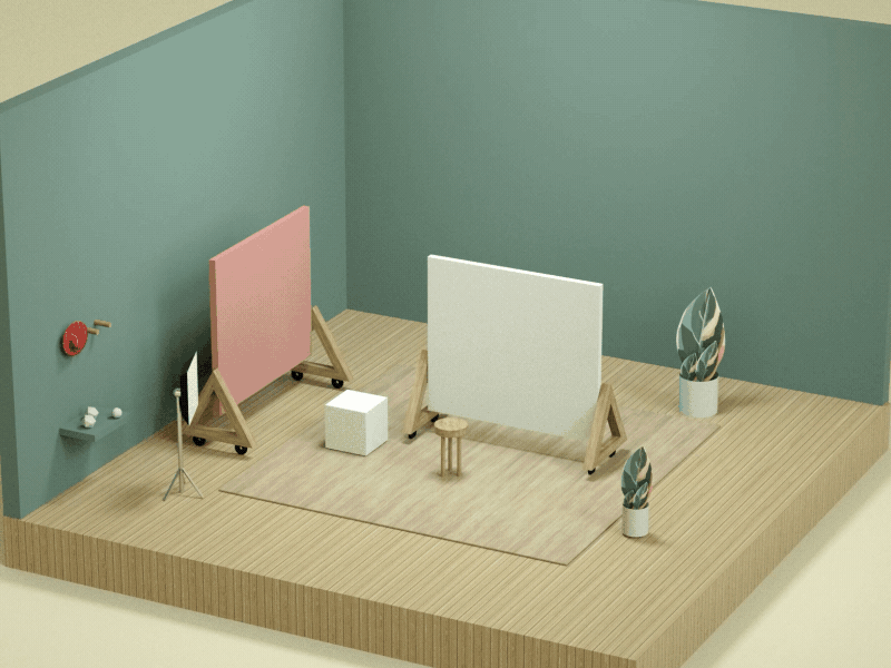 Photo Studio Animation 3d animation cinema4d colors design gif illustraion light minimalistic modern video