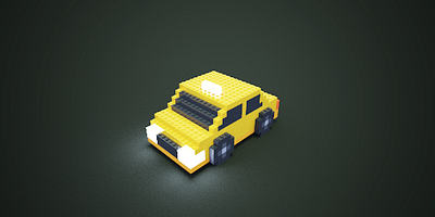 My first time using MagicaVoxel car magicavoxel taxi voxel voxelart