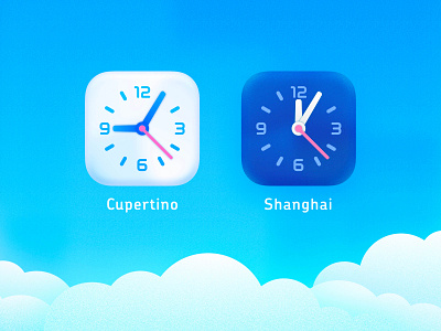 New Theme for Clock Mini - Calm blue sky calm clear day clock mini cloud dock clock timer world clock