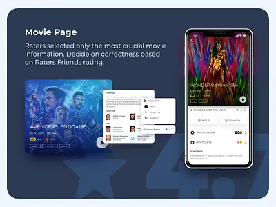 Raters App Movie Page app app design design design app mobile app mobile app design mobile app development mobile application mobile apps mobile ui movie movie app movie poster movies raters ui ui ux ui ux design uidesign uiux