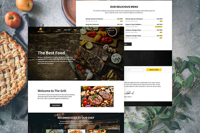 BBQ Resturant One page Website. bbq design home page design homescreen landing design minimal resturant ui webdesign website design