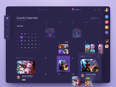 Dashboard Events Calendar App application calendar calendar app dashboard dashboard design dashboard ui design events interface ui ui design ui ux user experience user inteface user interface user interface design ux web app web app design web application