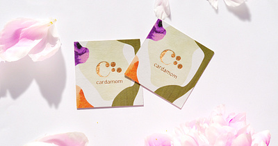 Cardamom business cards branding design logo print typography