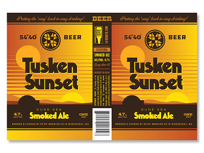 Tusken Sunset beer brewery desert dune dune sea label packaging raiders retro space star wars sunset tatooine tusken vintage