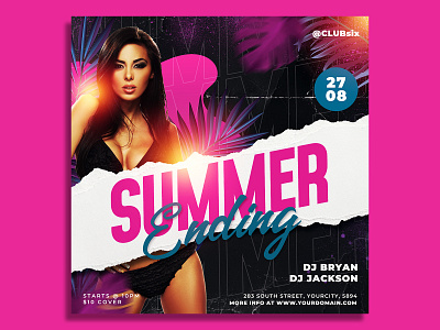 Summer Party Flyer Template club flyer cocktail concert dj flyer event flyer modern nightclub party party flyer pool party post print print ready spring spring flyer summer summer cocktail summer flyer