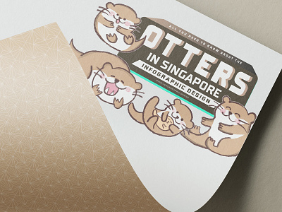 Otters in Singapore infographic design branding graphic design logo otter 水獭