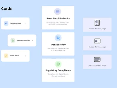 Cards UI - Xpass cards ui digital id kyc mobile