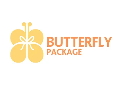 butterfly package logo branding design flat design logo minimal modern logo simple simple logo ui vector