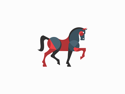 Geometric Horse Logo animal branding design elegant emblem equine farm geometric horse identity illustration logo mark modern premium red sports stallion symbol vector