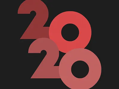 2020 UI Design 2020 design branding design illustration logodesign numbers photoshop simplicity typography typography art ui