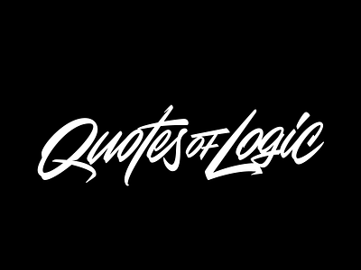Quotes of Logic calligraphy font lettering logo logotype typography