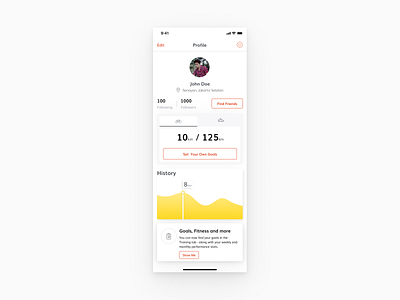 User Profile - DailyUI 006 006 app application cahllenge daily ui dailyui design interface ui ux