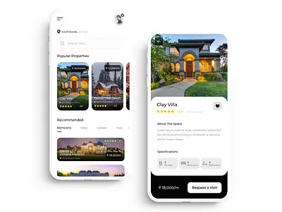 Property rental app app design house mobile property property details property rental real estate realestate rental app ui ux visual design