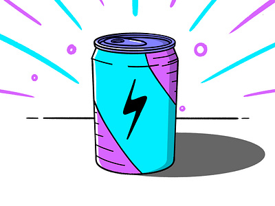 Energy can color dribbble drink energy drink flat hyper icon illustration liquid pop shot sketch soda stroke sugar vector