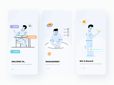 onbording page app design illustration ui ux