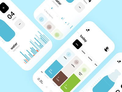 Habit tracker app animation app app design claw claw design claw interactive claw studio clawinteractive design habit tracker habitat illustration inspiration ios mobile app wahab water wstyle