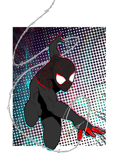 Miles Morales Spider-Man adobe illustrator clip studio paint comic art comic book design digital art digital illustration digitalart drawing illustration illustrator spider man