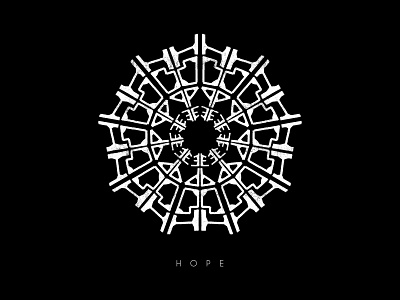 Hope - Mandala abstract abstract art art contemporary design designer expressionism illustration mandala mandalart surrealism typography typographyart visual art