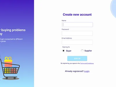 Buyer-Supplier Login Page dailyui dailyui 001 figma illustration