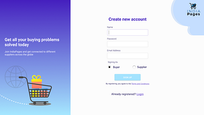 Buyer-Supplier Login Page dailyui dailyui 001 figma illustration