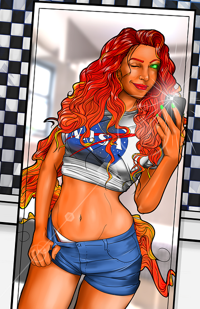 Starfire adobe illustrator clip studio paint comic art comic book digital art digital illustration digitalart illustration sexy women