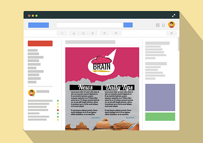 Brain - Newsletter Concept branding design graphic design newsletter ui ux