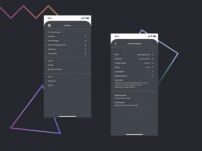 Settings - Daily UI 007 007 app application cahllenge daily ui dailyui dailyuichallenge design interface settings settings page ui ux