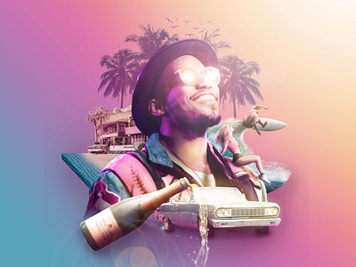 Anderson .Paak's Malibu abstract art album artwork album cover art anderson paak design digital art digital collage digital illustration digitalart graphic design illustration wallpaper