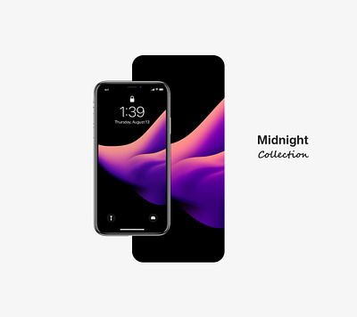 [wallpaper] Midnight // Purple 3d 3d art abstract black design designs flat flat design flatdesign freebie ios iphone iphone x oled phone purple wallpaper wallpaper design