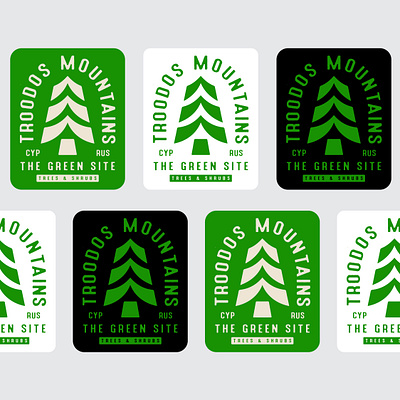 The Green Site background badge badgedesign branding cyprus design helvetica logo logodesign minimal sticker tree tree logo typography vector