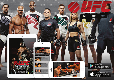 UFC Mobile app concept design app design graphic design mobile ui ux