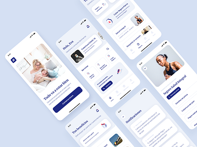 Insurance Design Concept app blue design doctor inspiration insurance insurance app insurance company interface ios medical ui ui design ux ux designer visual design