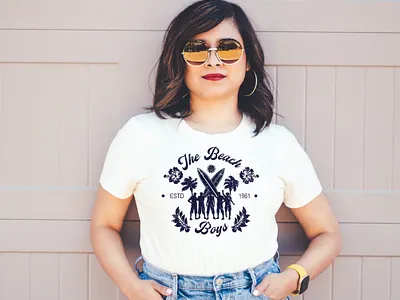 The Beach Boys t-shirt 01 design flat icon illustration minimal vector vector artwork