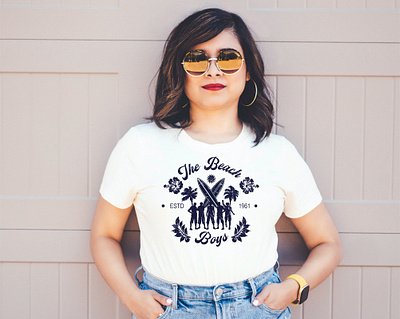 The Beach Boys t-shirt 01 design flat icon illustration minimal vector vector artwork