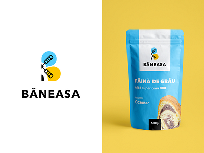 Băneasa logo redesign baneasa before after brand design branding corn design letter b logo mill mill b logo mill logo minimal package pasta pastal pczohtas redesign romania windmill