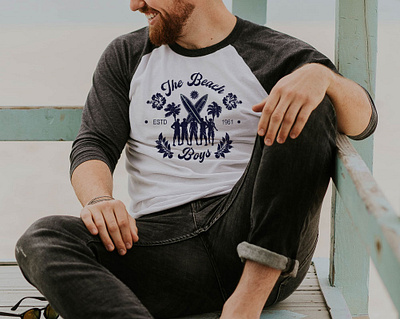 The Beach Boys t-shirt 04 design flat icon illustration vector vector artwork