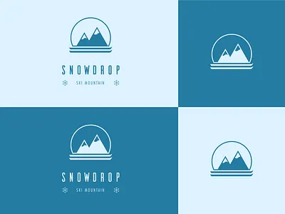 Ski mountain Daily logo challenge branding dailylogochallenge design illustration illustrator logo logo design logodesign minimal ski ski mountain ski mountain logo snowdrop