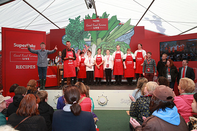 Supervalu tent at the National Ploughing Championships art direction design graphic design