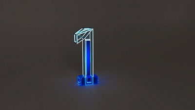 Number 1 36 days of type 3d 3d art 3d artist cinema4d clean design logo number 1 numbers type typography