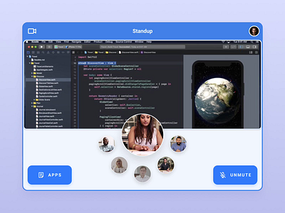 Virtual Engineering Standup app app design engineering interface interfaces product product design room spatial design standup ui user experience ux video call video conference web webdesign wireframe zoom