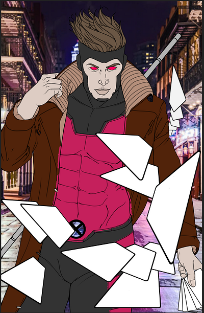 Gambit adobe adobe illustrator clip studio paint comic art comic book comic books design digital artwork digital illustration digitalart illustration illustrator marvel comics marvel studios