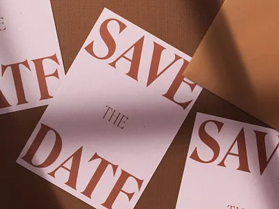 Save The Date big type big typography collaboration collateral edge painting print design printed invitations printed material roslindale save the date savethedate type typography wedding invitation wedding invite