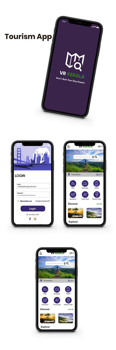 Tourism App branding design desinger photoshop