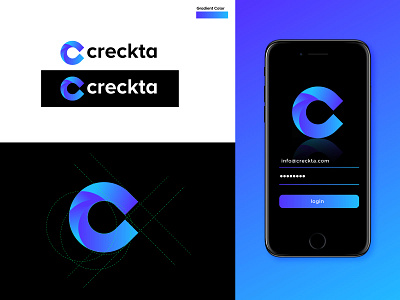 Creckta Logo design and Branding Project app icon app logo branding conceptual logo creative logo design letter c logo logo logo design logo designer logo inspiration modern modern logo software logo technology logo