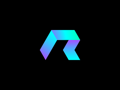Letter R – Logo Concept // For SALE abstact arrow back brand branding case crypto design geometric gradient icon letter logo logotype mark r sale sign solana vector