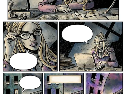 "When the city sleeps" color comic diego ridao digital editorial girl horror illustration ink ridao