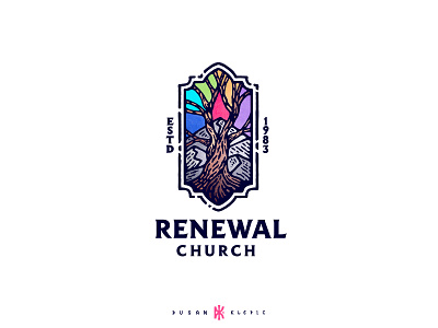 Renewal Church church design dusan klepic faith god logo religion renewal vintage