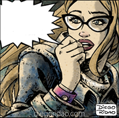 "When the city sleeps" color comic diego ridao digital editorial girl horror illustration ink ridao