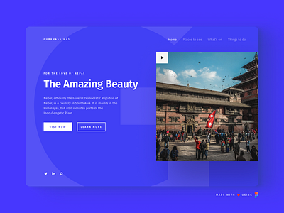 Gurkhaniwas | Landing Page design creative design dribbble 2020 dribbble best shot figmadesign landing page landing page concept landing page design landingpage nepal nepali typogaphy ui uidesign ux